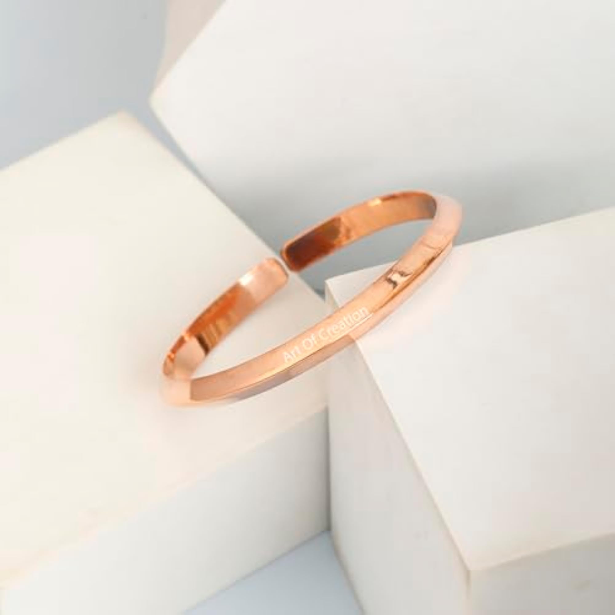 Pure Copper Adjustable Cuff Bracelet for Men